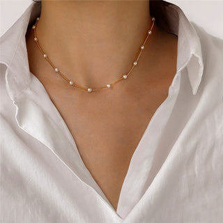 2022 Popular Silver Colour Sparkling Clavicle Chain Choker Necklace Collar For Women Fine Jewelry Wedding Party Birthday Gift ALODIA STORE