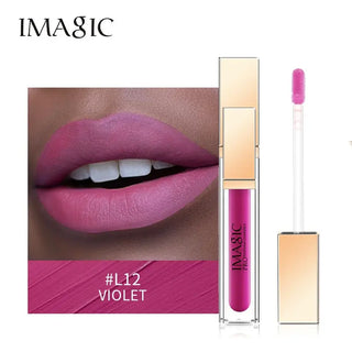 IMAGIC Lipgloss Matte 20 Colors Lip Gloss Velvety Lipstick Liquid Matte Waterproof Lip Tint Full &amp; rich Sexy Lip Makeup Cosmetic ALODIA STORE