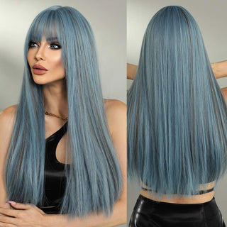 7JHH WIGS Long Wavy Wig for Woemn Natural Curly Hair Wig Synthetic Hair for Women Daily Cosplay Heat Resistant Fiber Wigs Blonde ALODIA STORE