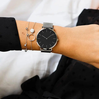 Luxury Rose Gold Watch Women Bracelet Watches Top Brand Ladies Casual Quartz Watch Steel Women's Wristwatch Montre Femme Relogio ALODIA STORE