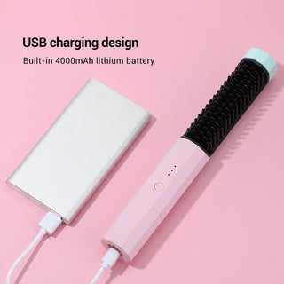 2 In 1 Hair Straightener Brush ALODIA STORE