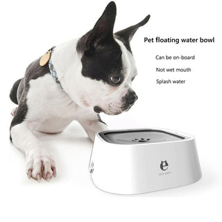 Dog Drinking Water Bowl 1.5L Floating Non-Wetting Mouth Cat Bowl Without Spill Drinking Water Dispenser ABS Plastic Dog Bowl ALODIA STORE