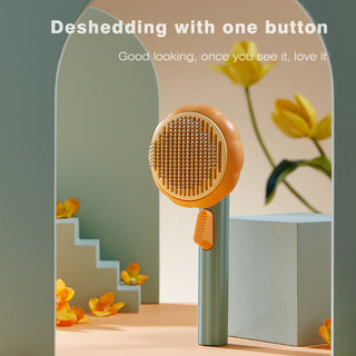 Pumpkin Pet Brush, Self Cleaning Slicker Brush ALODIA STORE