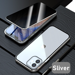 Glass Privacy Metal Phone Case For iPhone 14 ALODIA STORE