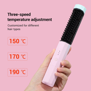 2 In 1 Wireless Mini Hair Straightener ALODIA STORE