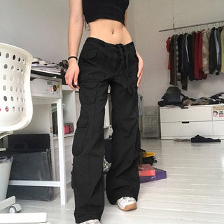 Button Low Waist Women's Denim Pants ALODIA STORE